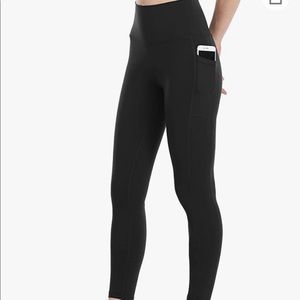 Colorfulkoala black 7/8 leggings with pockets
